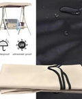 Outdoor Swing Canopy Replacement Top Cover For 3 Seater Patio Swing Universal 191x120x18 Cm 75x47x7 In Waterproof