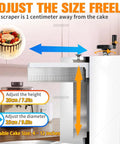 Automatic Cake Icing Spreading Machine adjusting height and diameter for cakes 4 to 12 inches