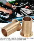 2 Pack Beefed Up Brass Rustproof Self Lubricating Throttle Shaft Linkage Bushings for 12V Diesel Engines 1989 1998 close-up brass bushings for industrial equipment