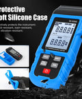 Top Shelf Digital Thermocouple Thermometer With K And J Type High Temperature Meter and Heavy Duty Data Logger in blue silicone case.