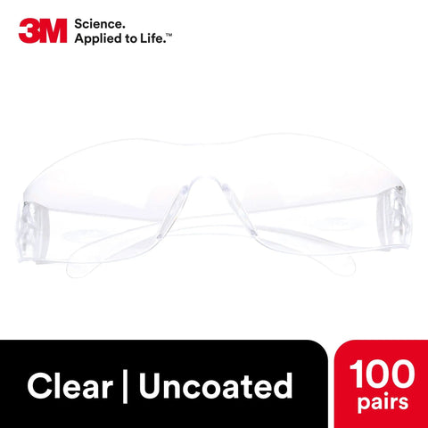 Virtua Clear Lens Safety Glasses Unisex Lightweight Wraparound Eyewear With ANSI Z87 High Impact Protection front view