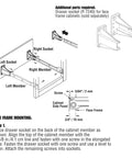Installation diagram for Drawer Slide Kit Self Closing Replacement Tracks for Bottom and Side Mounted Drawers