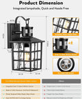 Black Motion Sensor Outdoor Porch Light With Dusk To Dawn Modern Wall Mount Sconce Waterproof Aluminum Anti Rust Exterior