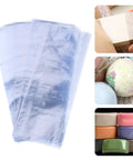 100Pcs PVC Heat Shrink Wrap Bags For Bottles And Medicine Easy To Use Sealing Film That Keeps Products Fresher Clear Plastic Shrink Wrap For Packaging And Shipping Great For Bulk Bottling DIY Craft And Makeup Storage, clear PVC bags