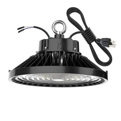 Beefy 200W High Bay LED Light Dimmable 1 To 10V 30000 Lumen 5000K Bright White DLC Listed IP65 Waterproof Industrial Warehouse Fixture 90 277V AC Energy Efficient Equivalent To 800W HID