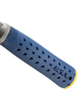 Close-up of shock reduction grip on 22 Oz Masonry Hammer With Forged Steel Construction And Shock Reduction Grip For Bricklayers And DIY Pros This Versatile Chipping Hammer Features A Nylon End Cap And USA Made Quality For Concrete Brick And Stone Work.