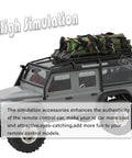 RC Car Upgrade Parts For 1/18 TRX4M And 1/24 SCX24 Realistic Dope Luggage Net Kit on model car roof