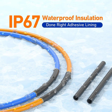 Top Tier 500 Pieces Heat Shrink Tubing Kit With Sticky Liner And Fast 4 To 1 Shrink Ratio For Marine Grade Wire Bundles and waterproof insulation.