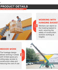 Portable Crawler Crane With 3 Ton Hydraulic Lift And 2 5 Ton Electric Hoist Featuring 360 Degree Spin compact crane with worker in basket.