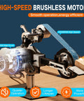 Heavy Duty Belt Sander And Bench Grinder With Adjustable Workstand 30 Inch Belt Size 550W Copper Motor showing high-speed brushless motor.