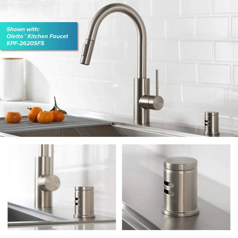 Dishwasher Air Gap Kit in Spot Free All-Brite Stainless Steel Keeps Your Dishes From Backing Up, Prevents Wastewater Contamination, Easy Install, 9 Inch Overall Height, Includes Air Gap Kit, Model KAG-1SFS on kitchen sink