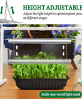 Seed Starter Kit With Grow Light Heat Mat 7 Inch Humidity Dome and 6x12 Cell Tray on Stand with Adjustable Lights for Seed Starting