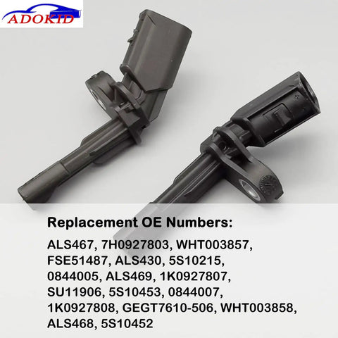 Ready To Run Front And Rear Abs Wheel Speed Sensor Pack Of Four for Volkswagen VW Passat Jetta Tiguan Beetle Gti Eos Golf CC Audi A3 TT 2006 To 2018