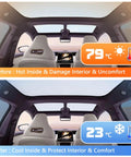 Fannasi roof sunshade for Tesla Model 3; full-coverage sunroof shade with before/after interior cooling panels