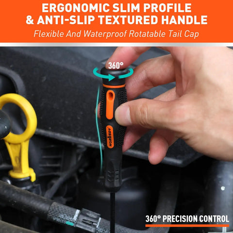 Ergonomic handle of 12 Piece Precision Hook And Pick Set For Cars And Auto Work Pro Grade Oil Seal And O Ring Gasket Remover Kit