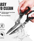Titanium Coated Kitchen Scissors All Purpose Kitchen Shears Stainless Steel Sharp Durable And Easy To Clean For Food Prep Perfect For Cutting Meat Veggies Packaging And More, 8.75 in, detachable