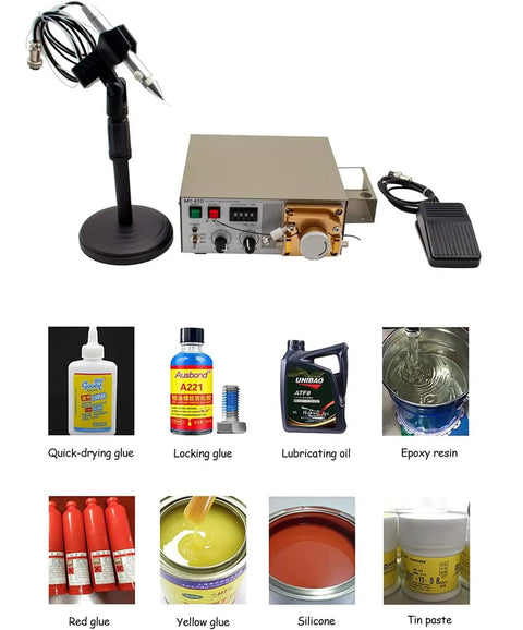 Automatic Peristaltic Glue Dispenser With Manual And Auto Modes, Foot Switch Activated Liquid Glue Dispenser, accessories