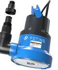 One Half Horsepower Submersible Water Pump With Stainless Steel Base 2450 GPH Portable Sump Pump For Puddles Pools Boats Gardens