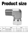 Heavy Duty Hydraulic Fitting Half Inch Male NPTF To Half Inch NPSM Female Swivel 90 Degree Elbow SAE Pipe Joint Connector Built To Last Forged Carbon Steel Hose Adapter For Hydraulic Systems, 1/2 inch