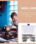 Mechanic in garage with 160 Pcs Stainless Steel Cotter Pins Kit With M1.6 M2.5 M3.2 M4 Sizes for engine repairs.
