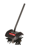 Garden Cultivator Attachment With Four Premium Tines for Trimmers, adjustable tilling width, heat-treated steel tines visible.