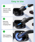 Step-by-step guide using Straight Up Tesla To J1772 Nacs Adapter For Evs Plug And Play 80A Fast Charger.