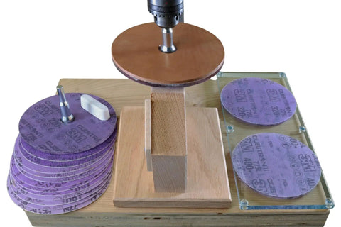 5 Inch Drill Press Sharpener For Woodworking Tools Chisels And Plane Blades Includes Wooden Sharpening Jig And Back Flattening System