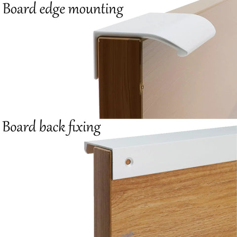 White Curved Edge Aluminum Furniture Pulls Pack 6 for Cabinets Drawers Dresser and Wardrobe 3.94 Inch Length 2.52 Inch Hole Centers