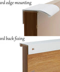 White 3.94 Inch Curved Edge Finger Pulls 10 Pack For Cabinets And Dressers 64mm Hole Centers Aluminum Alloy Back Mount Concealed Handles For Cupboards Drawers Wardrobes