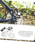 Genuine Hydraulic And Mechanical Disc Brake Kit For Mountain And Road Bikes With Front And Rear Setup Featuring Beast Mode Stopping Power and Thick Multi Foot Pads, close-up of rear brake assembly.