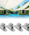 Set of four Heavy Duty Rock Solid Stainless Steel Silent Cable Pulley Wheel Block With 176 Lb Load Capacity For 6mm Rope