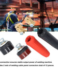 Durable Welding Cable Connector Set With Quick Fit Plug And Socket For Secure Electrical Transfer Oxidation Proof ABS Material