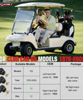 Club Car DS Tie Rod Ends Kit With Grease Fitting For 1976 Through 2008 Gas And Electric Golf Carts in use on the course.