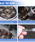 Step-by-step use of 10 Piece Broken Screw Extractor Set For Stripped Screws And Busted Bolts Drill Bit Kit With Quarter Inch Hex Shank