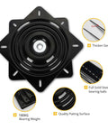Heavy Duty Bar Stool Swivel Plate 6 Inch With Solid Ring Ball Bearings 400 Lbs Capacity Replacement Seat Parts Lazy Susan Hardware