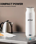 Travel Stainless Steel Electric Kettle 450ml With Temperature Control LED Auto Shutoff for coffee, tea, milk, soup, and on-the-go use