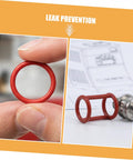 Silicone Sealing Ring Set For Ice Cream Makers, Low Temperature Resistant, Leakproof 6 Pack Gaskets For Home Ice Cream Machines, High Humidity Reliable Seals That Stay Locked In During Cleaning And Freezer Runs, red silicone ring shown by hand