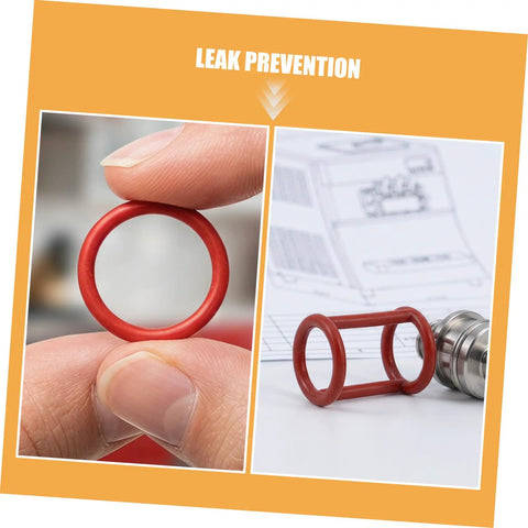 Silicone Sealing Ring Set For Ice Cream Makers, Low Temperature Resistant, Leakproof 6 Pack Gaskets For Home Ice Cream Machines, High Humidity Reliable Seals That Stay Locked In During Cleaning And Freezer Runs, red silicone ring shown by hand