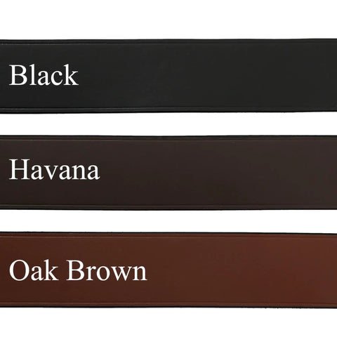 Curved Padded Bling Crystal Leather Browband color options Black Havana Oak Brown