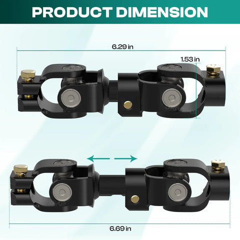 DS Steering Joint For Club Car 1984 Up Golf Carts Intermediate Shaft Steering Link OEM 1013861 Replacement dimensions
