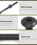Rock Solid M6 X 80 Mm Hex Socket Cap Bolts With Barrel Nuts Knockout Grade Hardware Set showing detailed features and design.