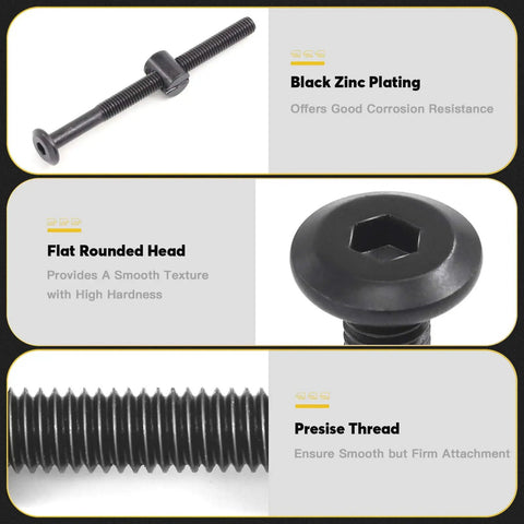 Rock Solid M6 X 80 Mm Hex Socket Cap Bolts With Barrel Nuts Knockout Grade Hardware Set showing detailed features and design.