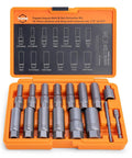 16 Piece Deep Bolt Extractor Set For Impact Drivers, Nut Remover Kit For Stripped Lug Nuts And Damaged Bolts in orange case