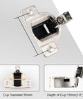 Silent Soft Close Kitchen Cabinet Hinges Upgrade Set For Cupboard Doors with 35mm cup diameter and 13mm depth