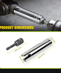 Three Eighths Inch Socket Adapter For Pop Up Camper Crank Handles Replacement Chrome Plated Drill Attachment dimensions