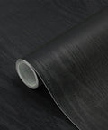 Black Wood Grain Removable Peel And Stick Wallpaper Roll For DIY Home Makeovers Thick Self Adhesive Vinyl Contact Paper Waterproof And Stain Resistant