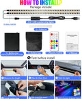 LED Light Strips For Scooters For Night Riding 5V High Bright 5050 LEDs App Controlled RGBIC Waterproof Two In One Electric Scooter Accessory For Enhanced Visibility And Safer Night Rides installation guide
