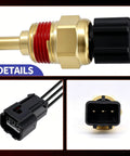 Rock Solid Replacement Engine Coolant Temperature Sensor With Connector 39220-38030 close-up view showing gold and black connections.