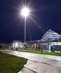 400W LED Stadium Flood Lights Outdoor Beast Mode Bright 56000 Lumens illuminating a large outdoor area at night
