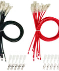 Top Notch 18Awg Speaker Wire Connectors Kit Loaded With 6.3Mm Pre Crimped Female Spade Terminals for audio hookups.